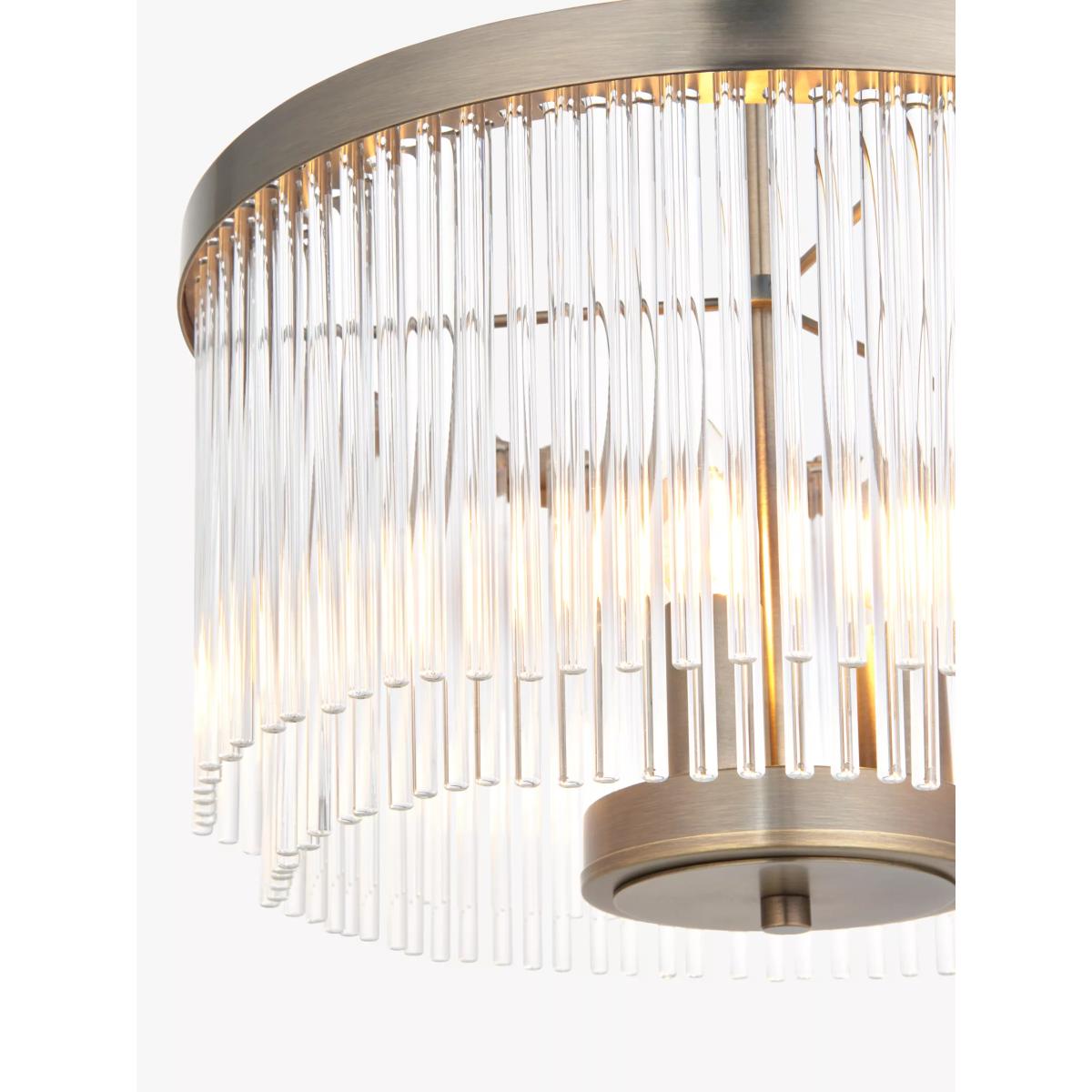 John Lewis Lexton Chandelier Ceiling Light, Matte Antique Brass – image 3