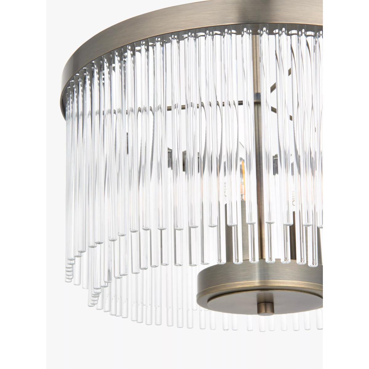 John Lewis Lexton Chandelier Ceiling Light, Matte Antique Brass – image 4
