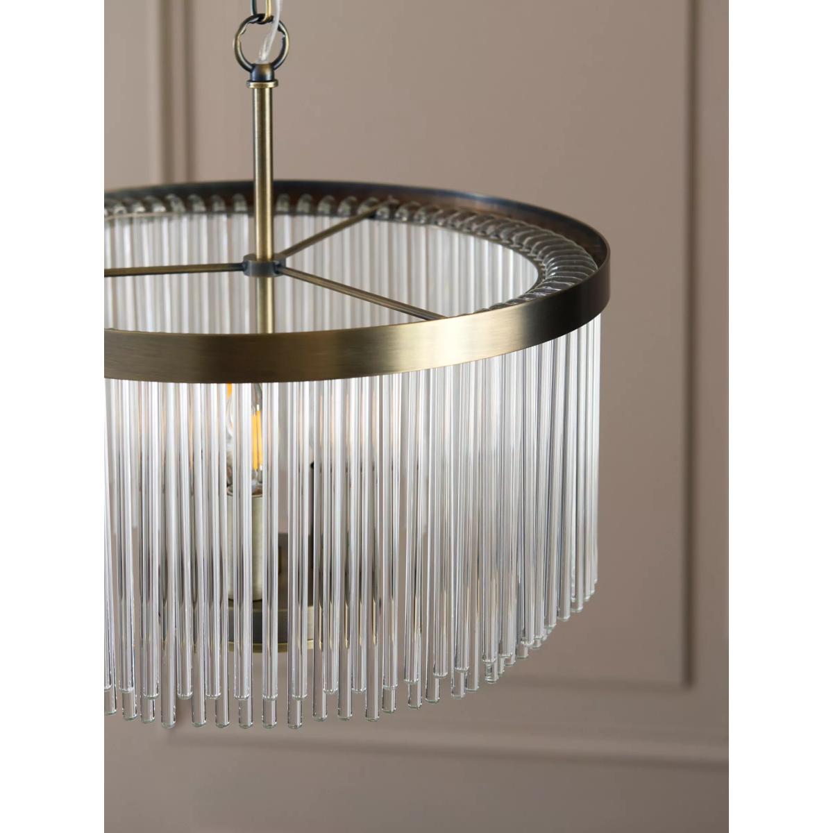 John Lewis Lexton Chandelier Ceiling Light, Matte Antique Brass – image 5