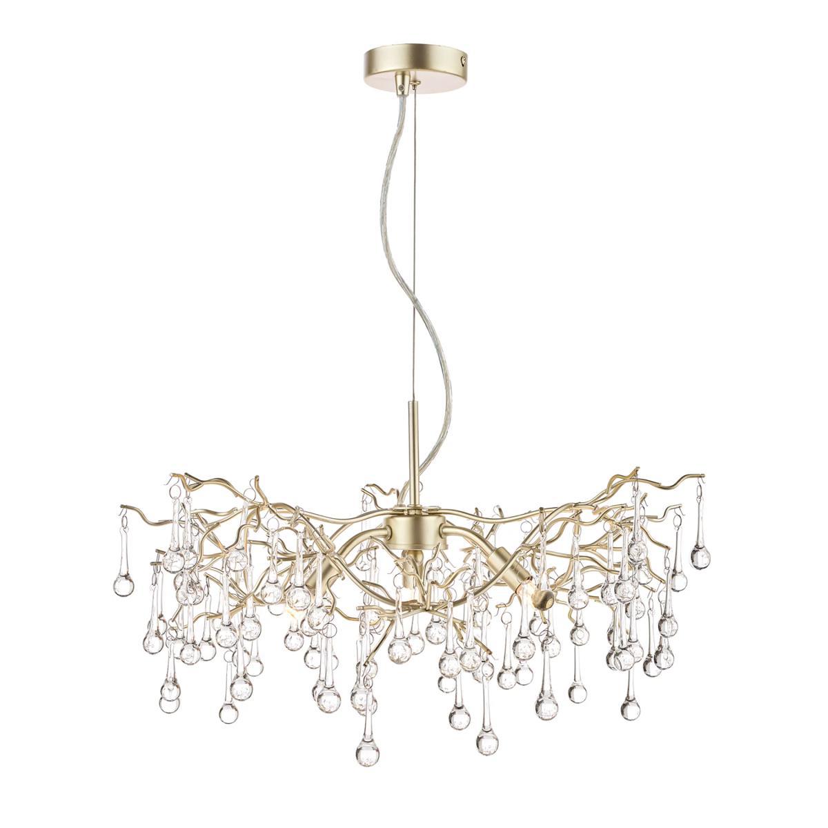 Laura Ashley Willow Crystal Branch Ceiling Light, Satin Champagne – image 2