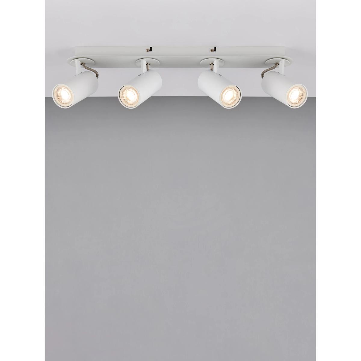 John Lewis & Partners Zenon 4 Spotlight Ceiling Bar, White – image 1