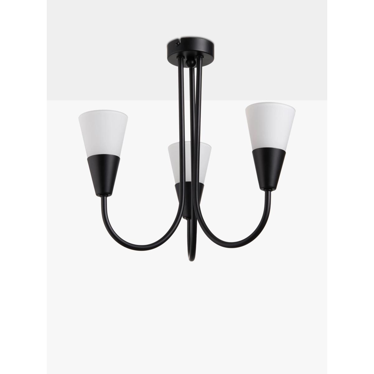 John Lewis ANYDAY Lulu 3 Arm Ceiling Light, Black – image 2
