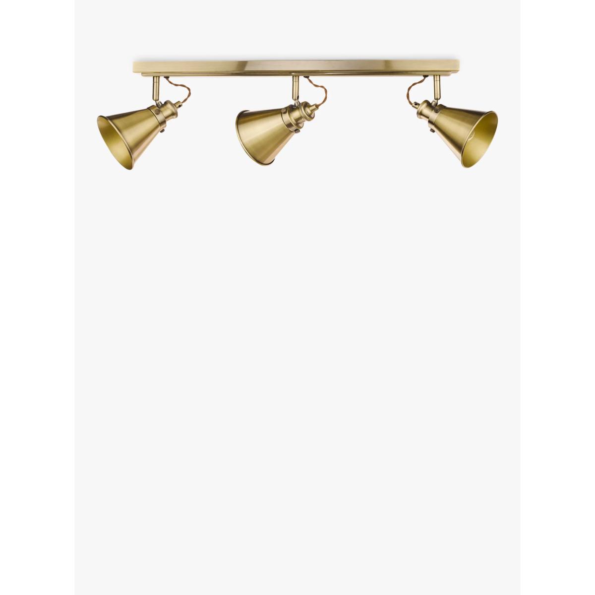 Laura Ashley Rufus 3 Spotlight Ceiling Bar, Brass – image 4