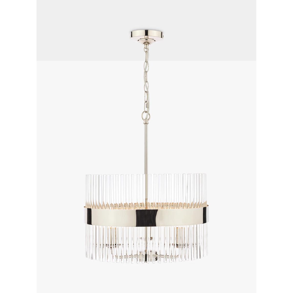 Laura Ashley Alexa Ceiling Light, Clear/Polished Nickel – image 3