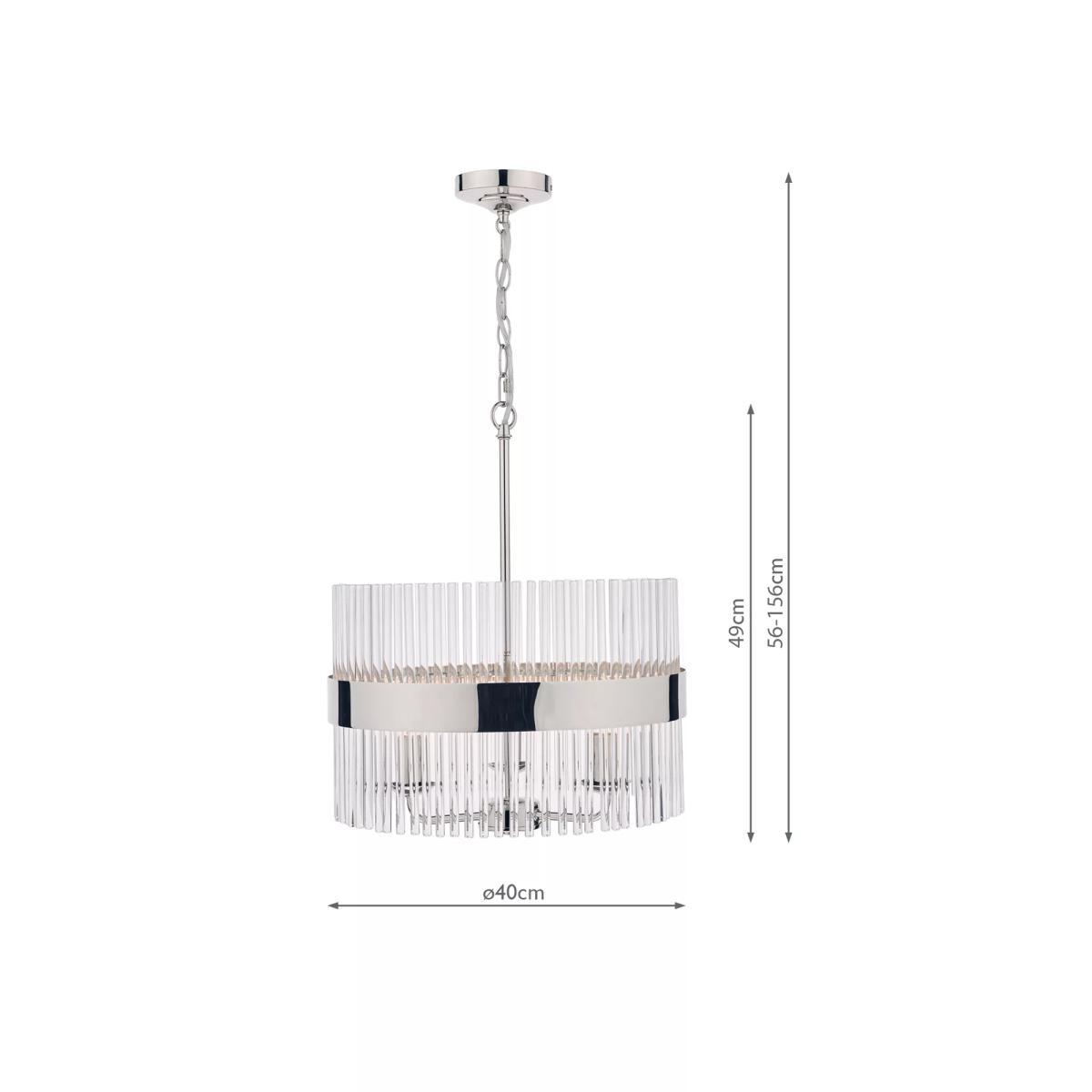 Laura Ashley Alexa Ceiling Light, Clear/Polished Nickel – image 4
