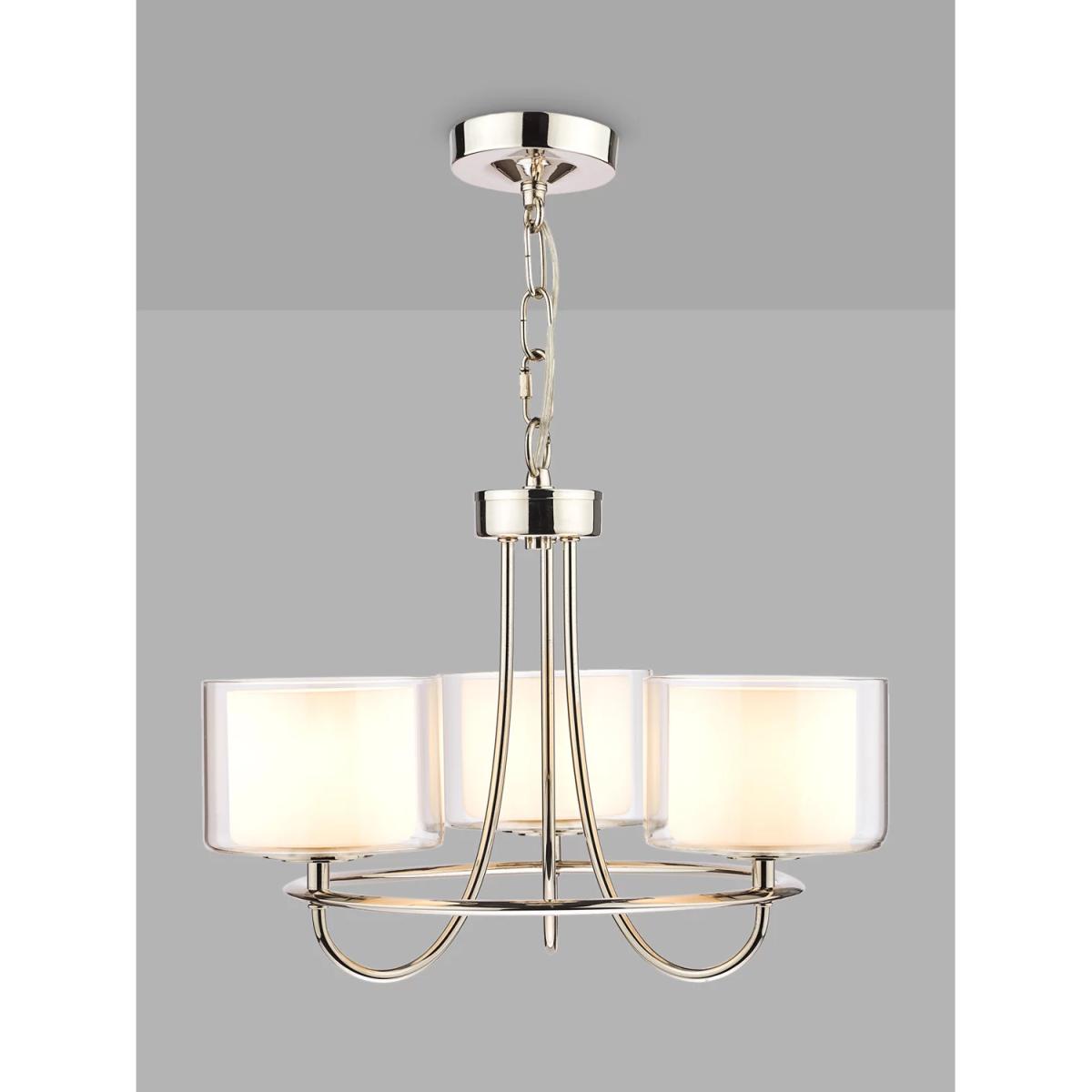 Laura Ashley Southwell 3 Arm Ceiling Light, Polished Nickel – image 3