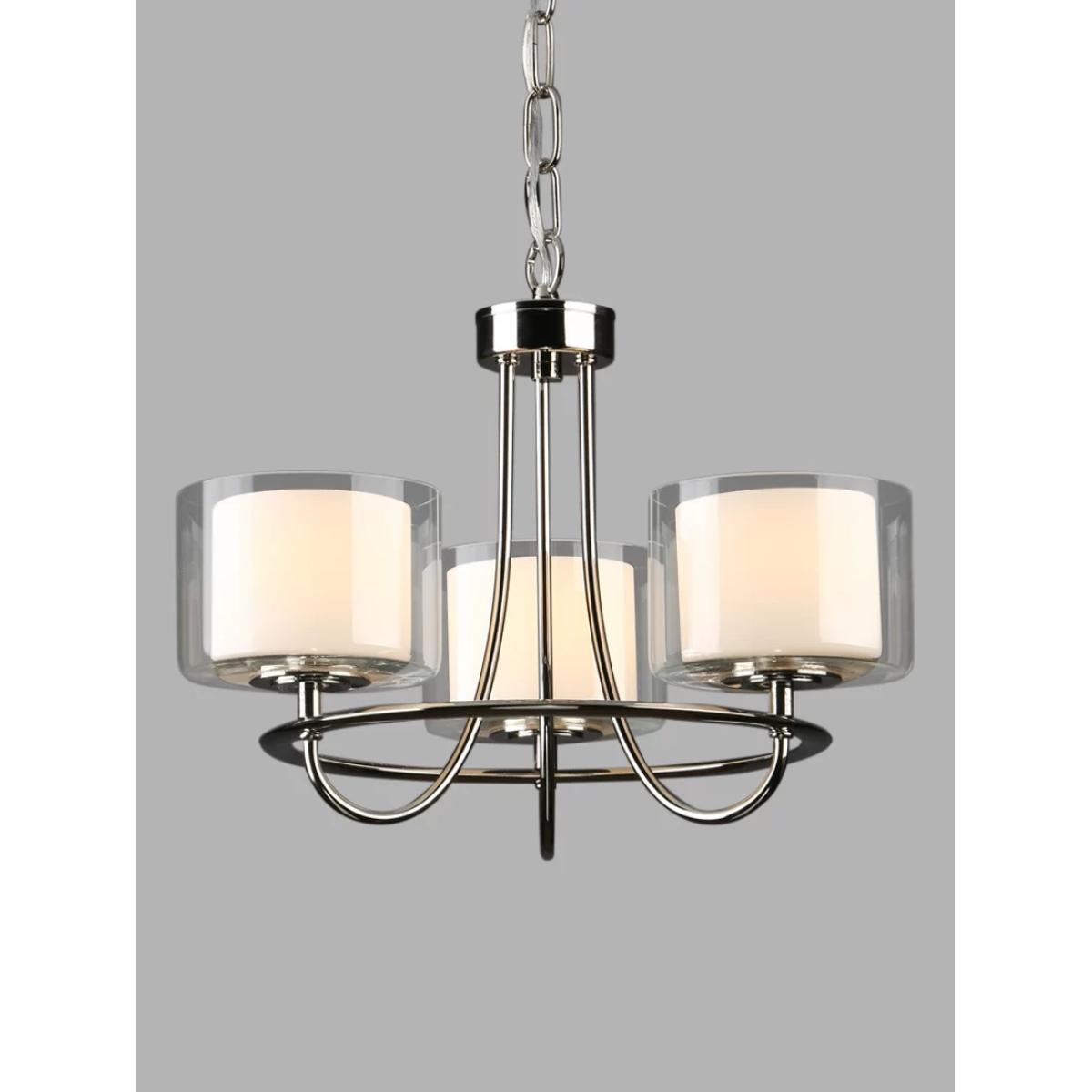 Laura Ashley Southwell 3 Arm Ceiling Light, Polished Nickel – image 1