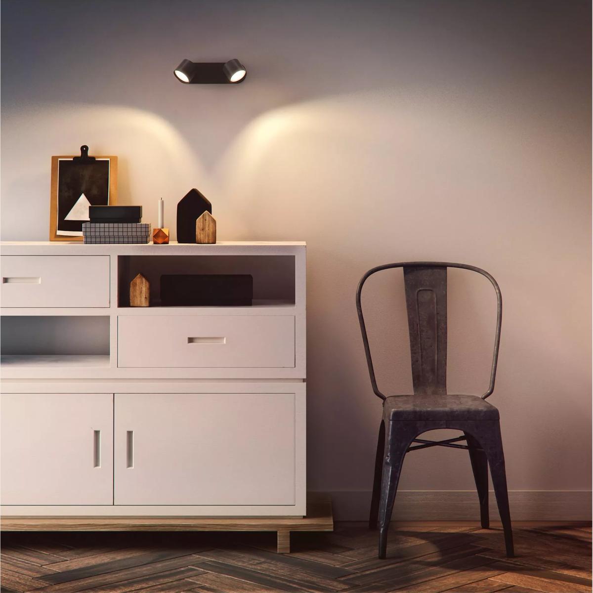 Philips Star Bar Dimmable Double LED 4.5W Spotlight, Black – image 1