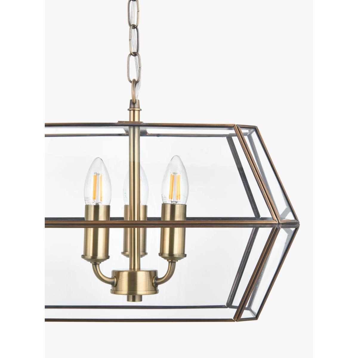 John Lewis Timeless Lantern XL Ceiling Light, Clear – image 3