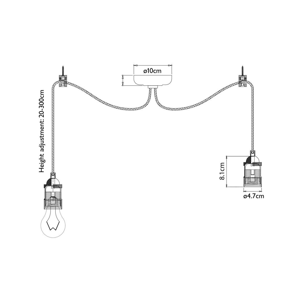 John Lewis & Partners Baldwin Duo Ceiling Pendant Cords, Aged Pewter – image 11
