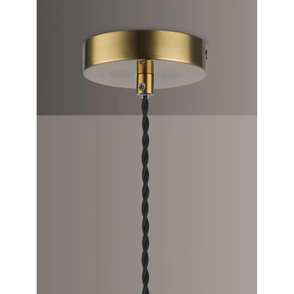 John Lewis & Partners Glass Ceiling Light, Clear/Brass – image 6