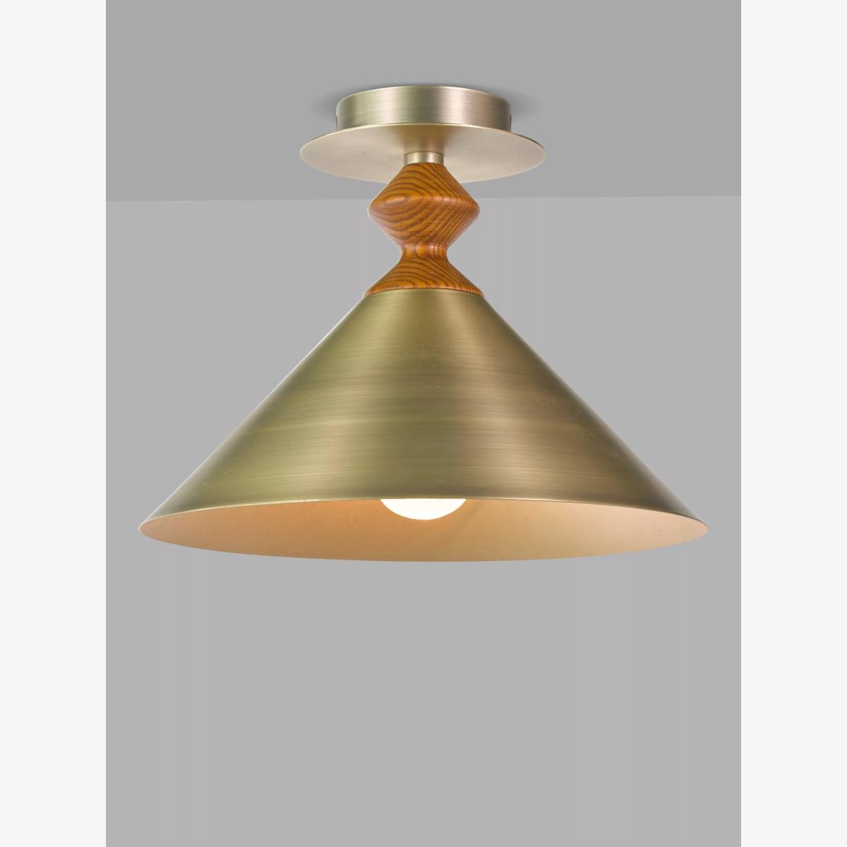 Swoon Franklin Flush Ceiling Light, Antique Brass – image 1