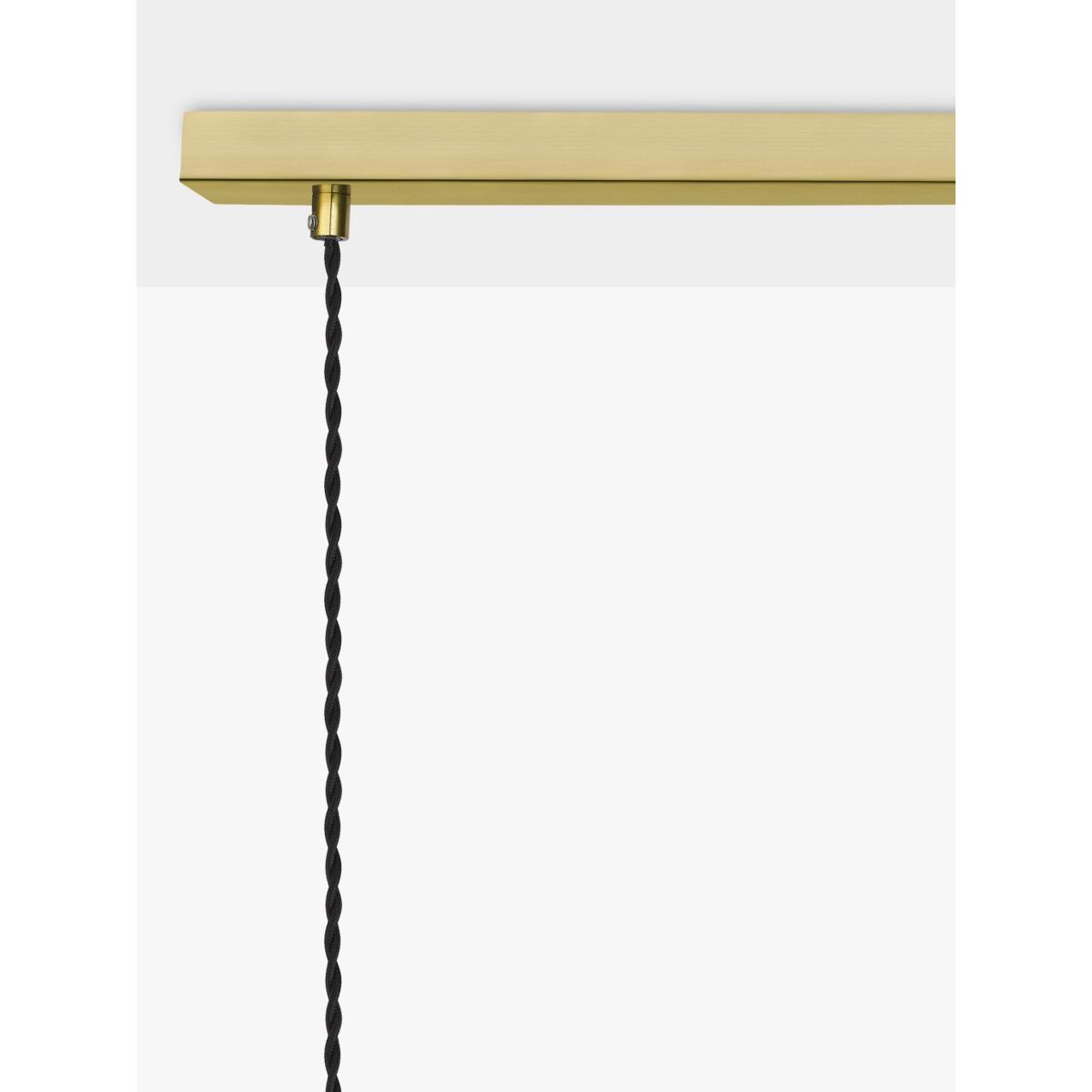 John Lewis & Partners 3 Glass Pendant Diner Ceiling Light, Clear/Brass – image 4