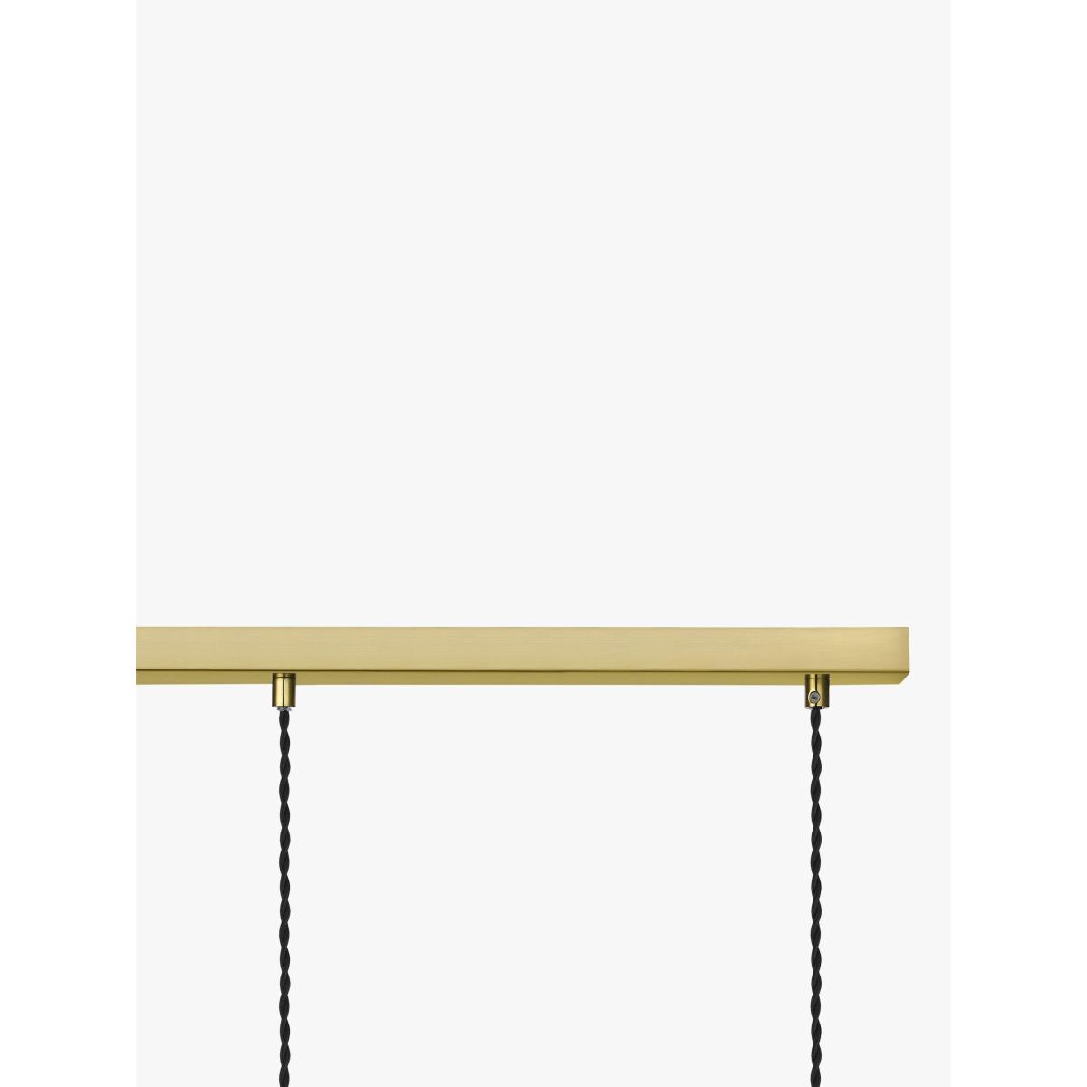 John Lewis & Partners 3 Glass Pendant Diner Ceiling Light, Clear/Brass – image 5
