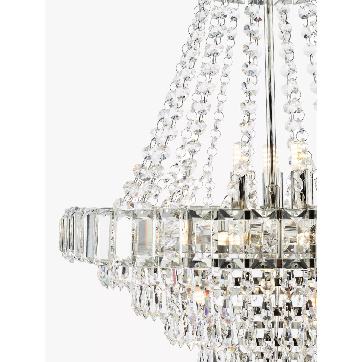 English Heritage Osborne 12 Light Crystal Chandelier Pendant Ceiling Light, Clear – image 3