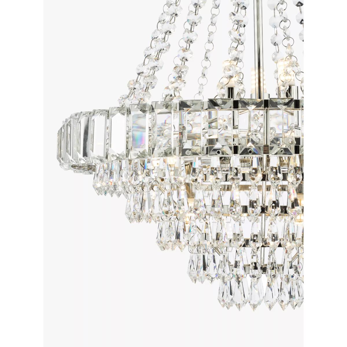 English Heritage Osborne 12 Light Crystal Chandelier Pendant Ceiling Light, Clear – image 4