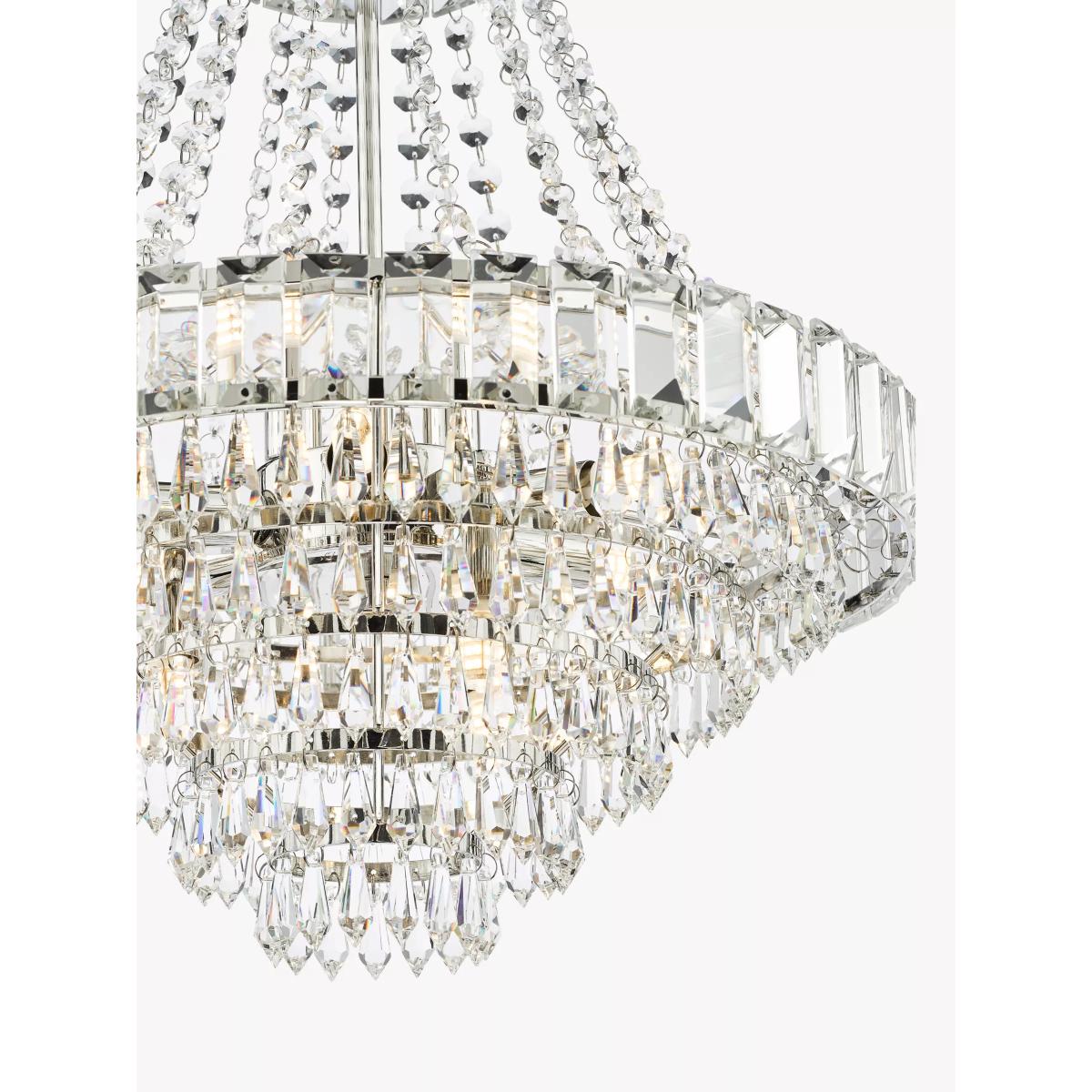 English Heritage Osborne 12 Light Crystal Chandelier Pendant Ceiling Light, Clear – image 5