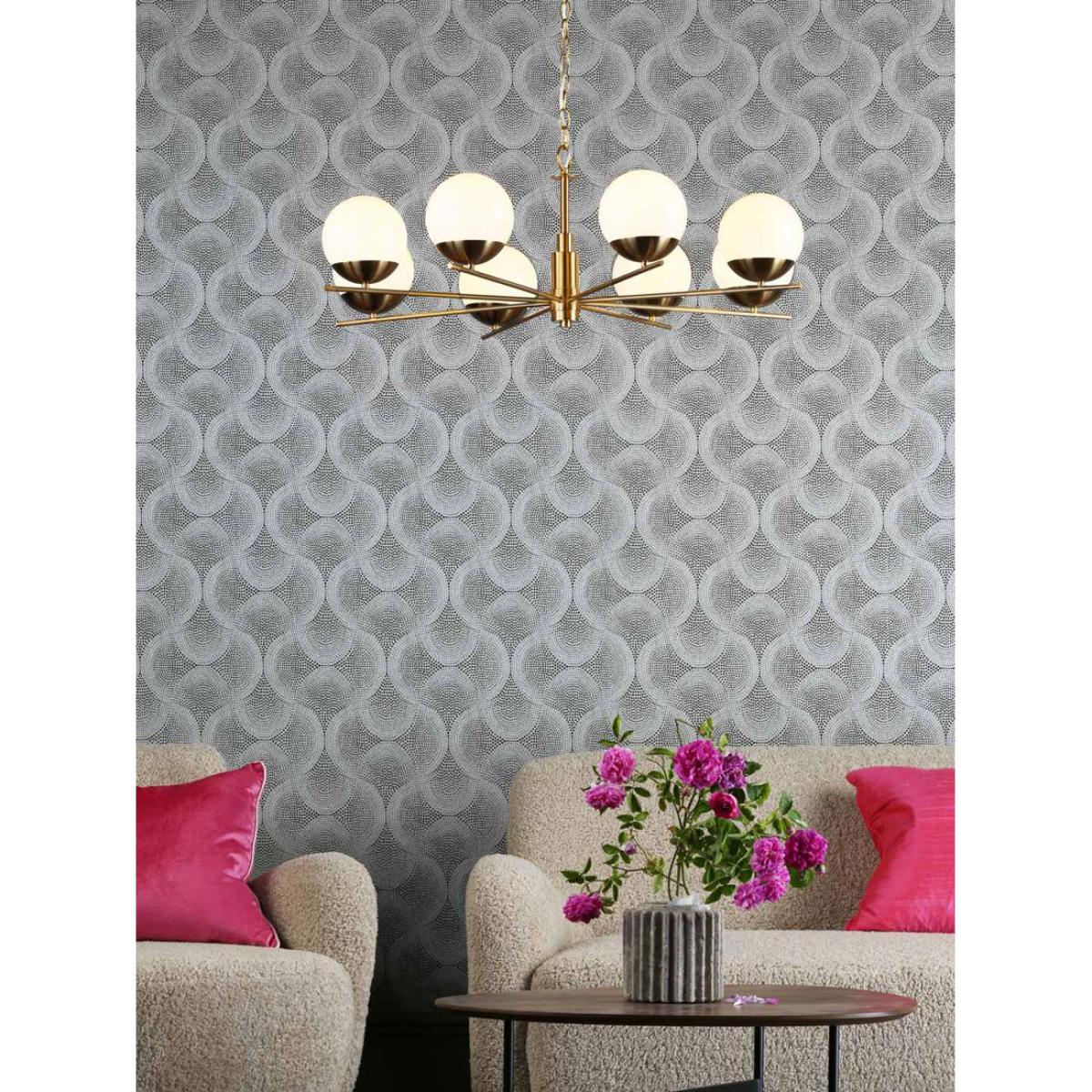 Där Bombazine Ceiling Light, 8 Arms, Brass – image 6