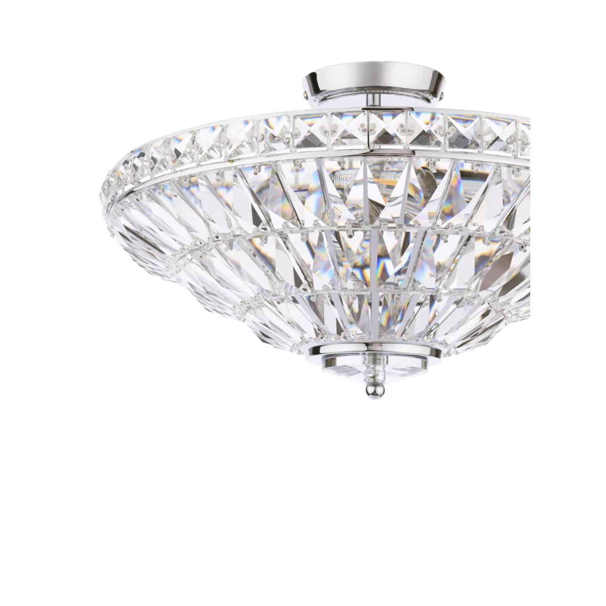 Laura Ashley Vienna Crystal Uplighter Flush Ceiling Light, Polished Chrome – image 5
