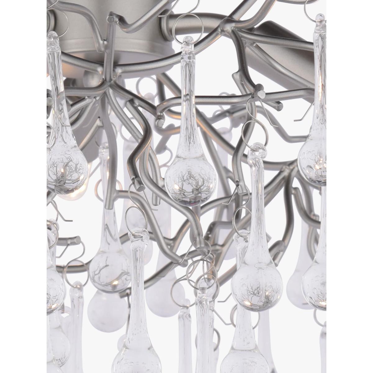 Laura Ashley Willow Semi Flush Ceiling Light, Pewter – image 5