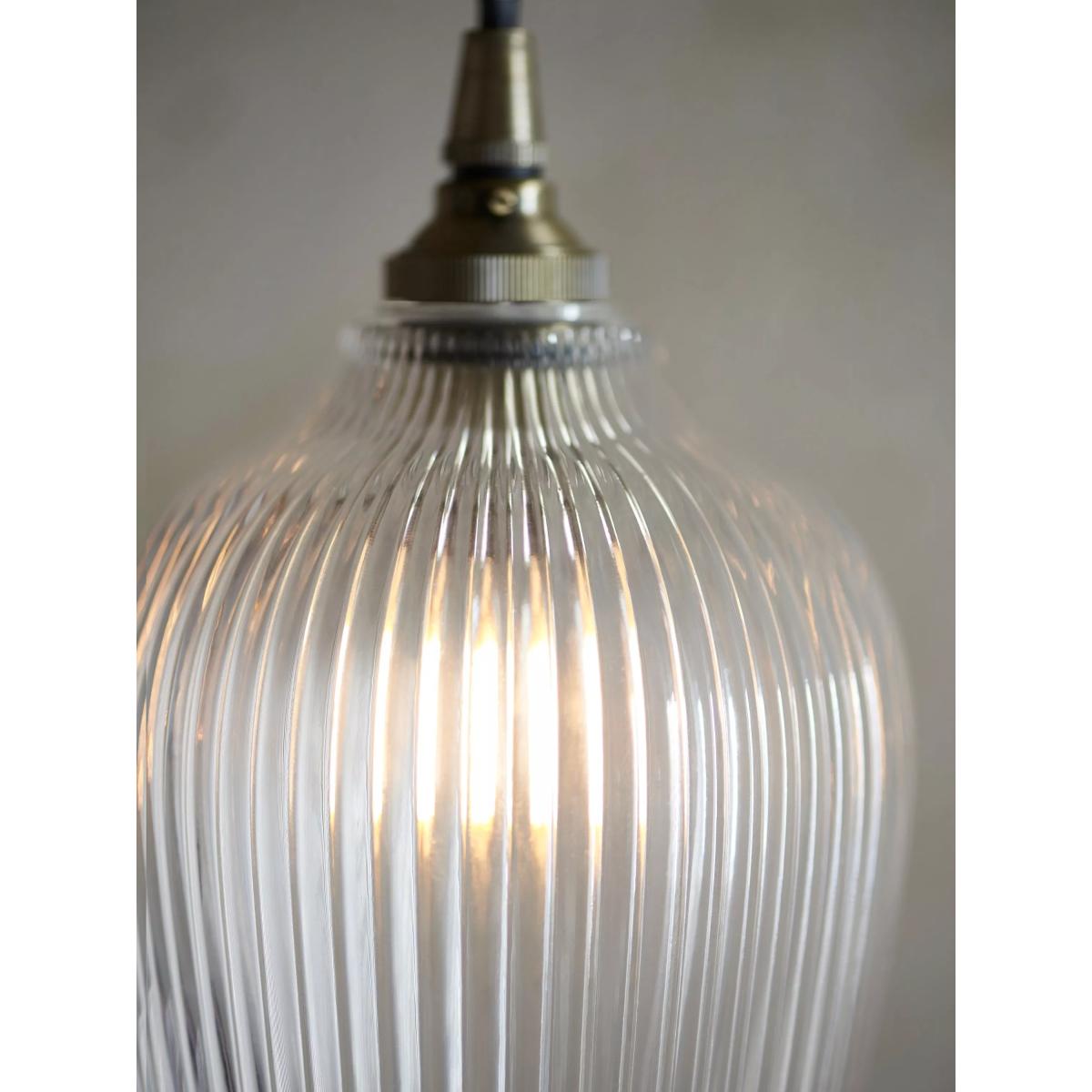 John Lewis ANYDAY Fulbrook Easy-to-Fit Glass Ceiling Shade, Clear – image 4