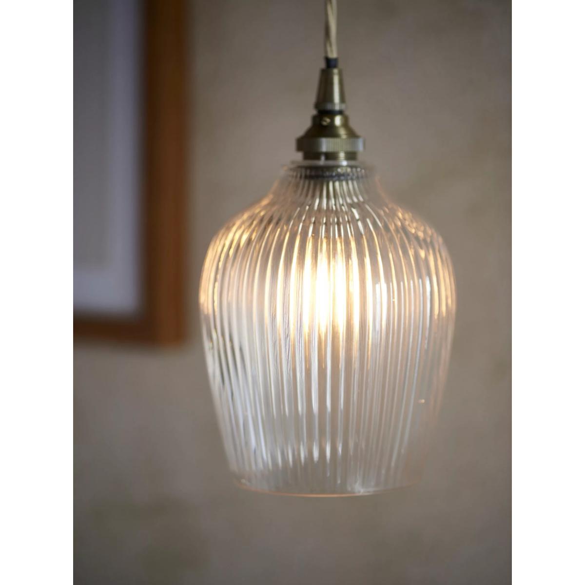 John Lewis ANYDAY Fulbrook Easy-to-Fit Glass Ceiling Shade, Clear – image 6