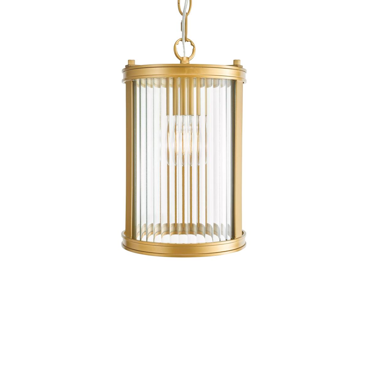 Där Bianka Ribbed Glass Pendant Ceiling Light, Matt Black – image 3
