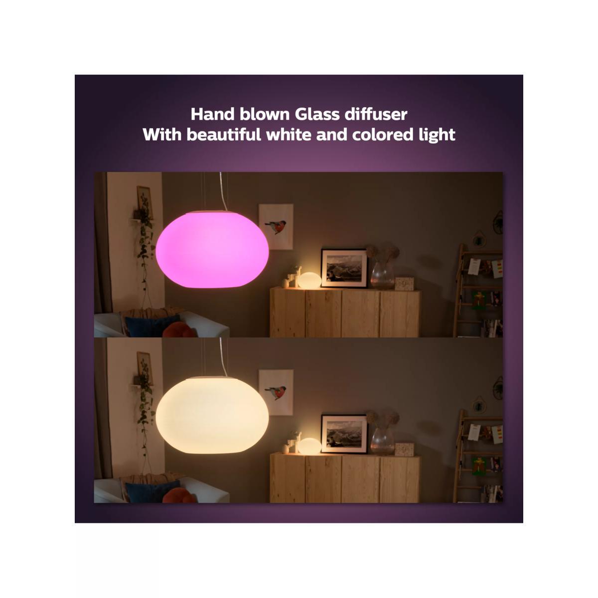 Philips Hue White and Colour Ambiance Flourish LED Smart Ceiling Light with Bluetooth, White – image 2