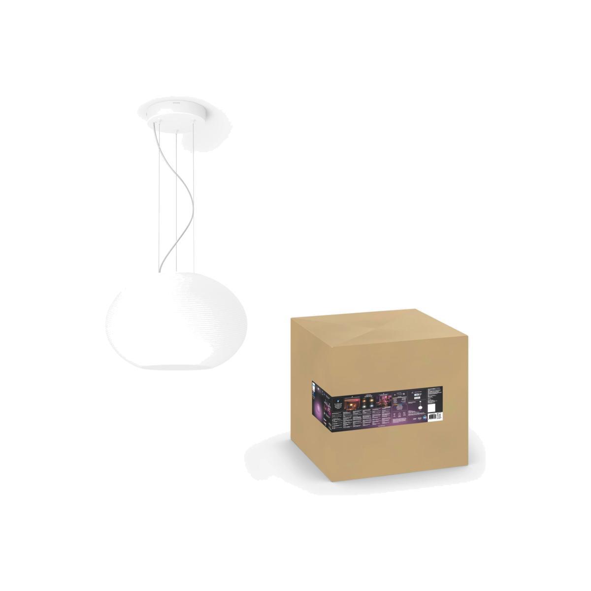 Philips Hue White and Colour Ambiance Flourish LED Smart Ceiling Light with Bluetooth, White – image 1