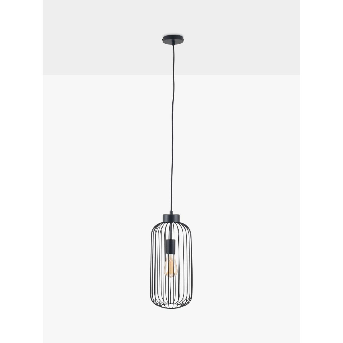 Pacific Lifestyle Tall Metal Wire Ceiling Light, Black – image 3