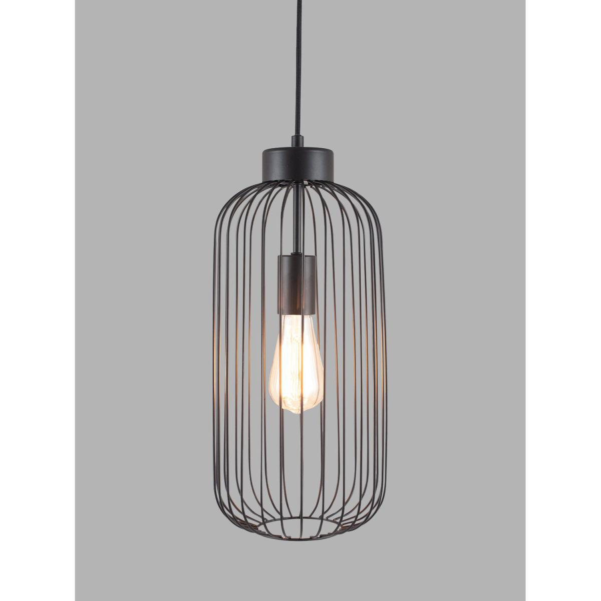 Pacific Lifestyle Tall Metal Wire Ceiling Light, Black – image 1