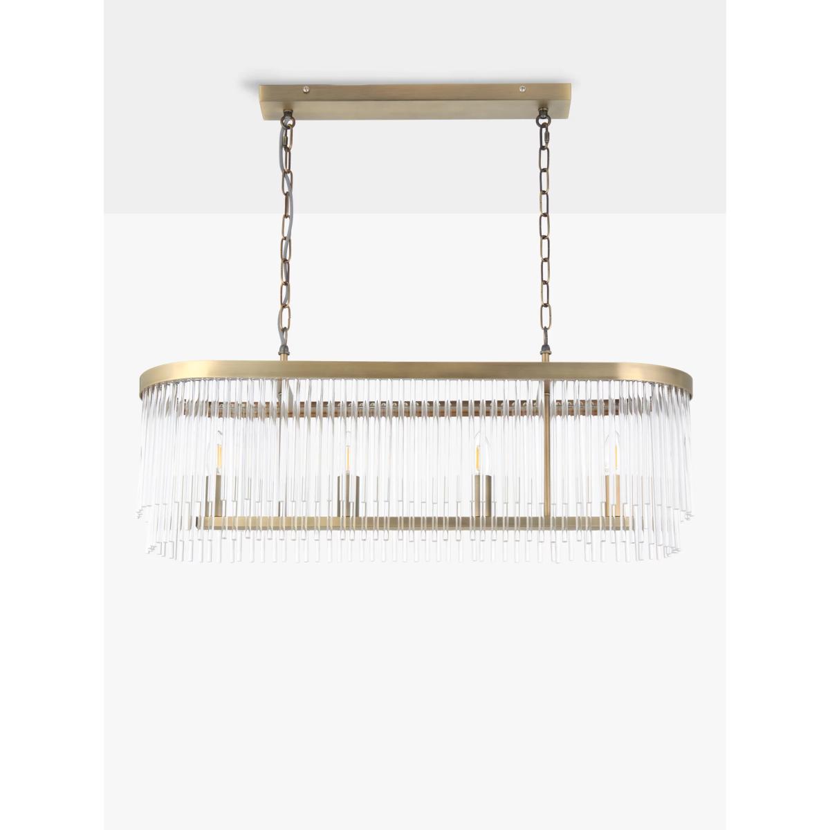 John Lewis Lexton Over Diner Ceiling Light, Matte Antique Brass – image 2