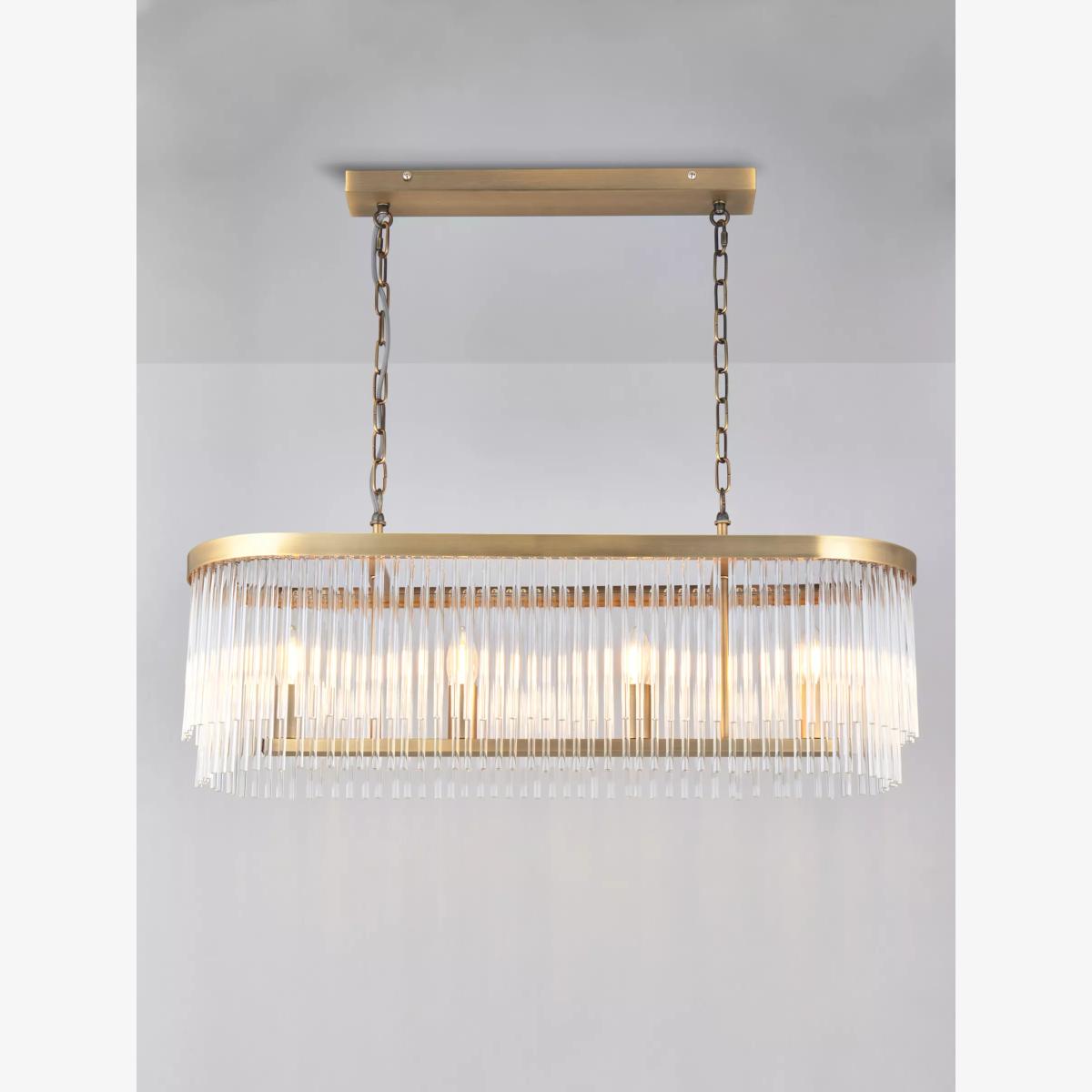 John Lewis Lexton Over Diner Ceiling Light, Matte Antique Brass – image 1