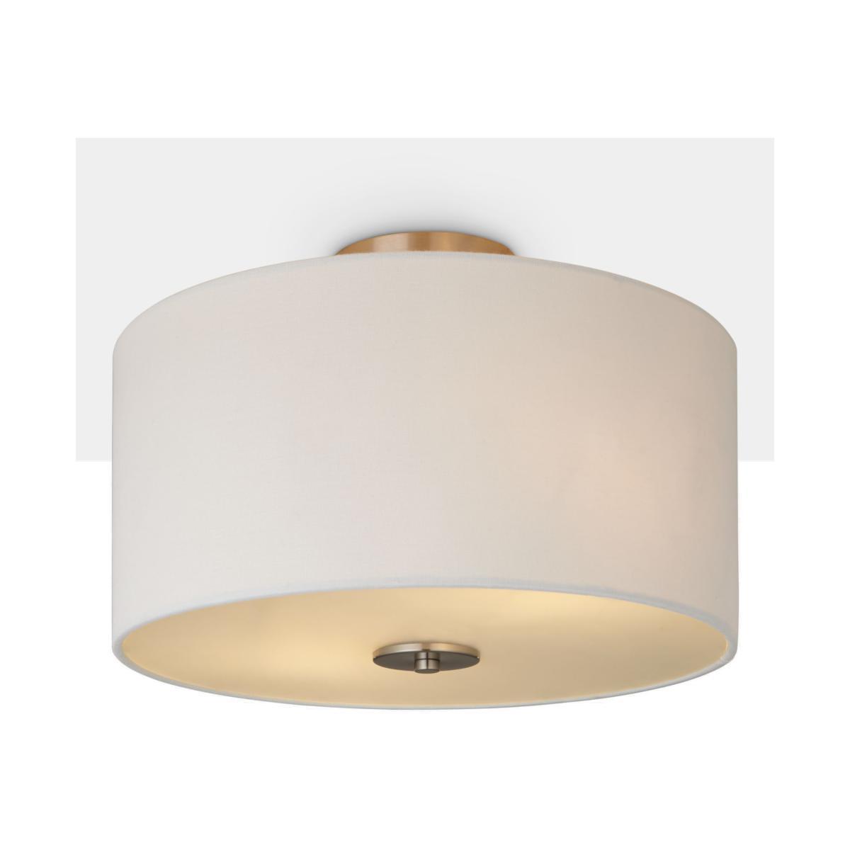 John Lewis & Partners Jamieson Semi-Flush Ceiling Light, Satin Nickel – image 1
