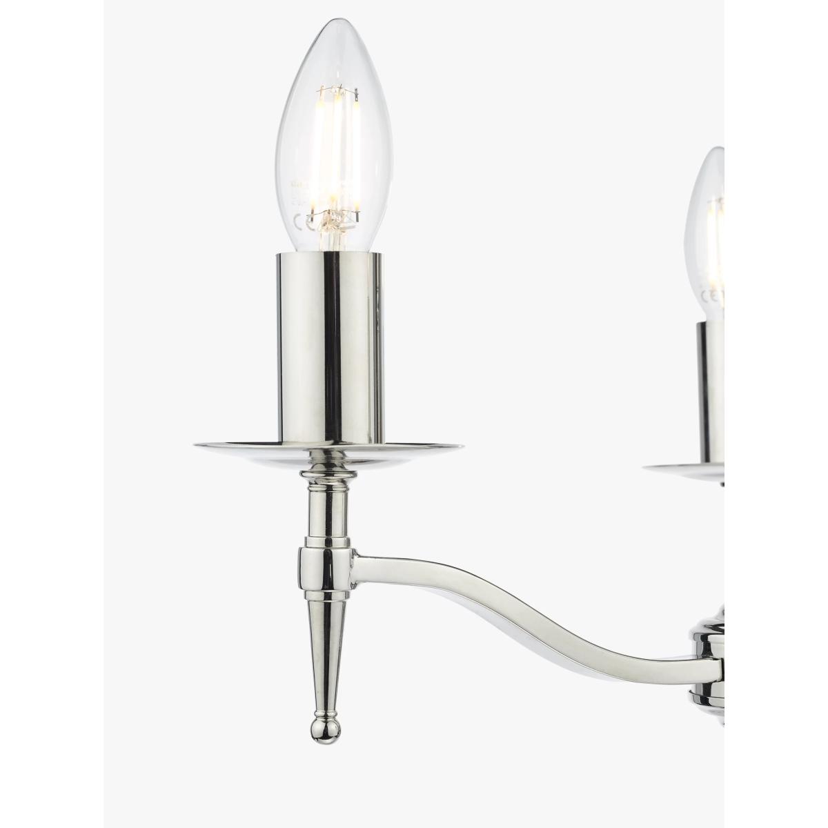 English Heritage Marble Hill 3 Light Pendant Ceiling Light, Silver – image 3