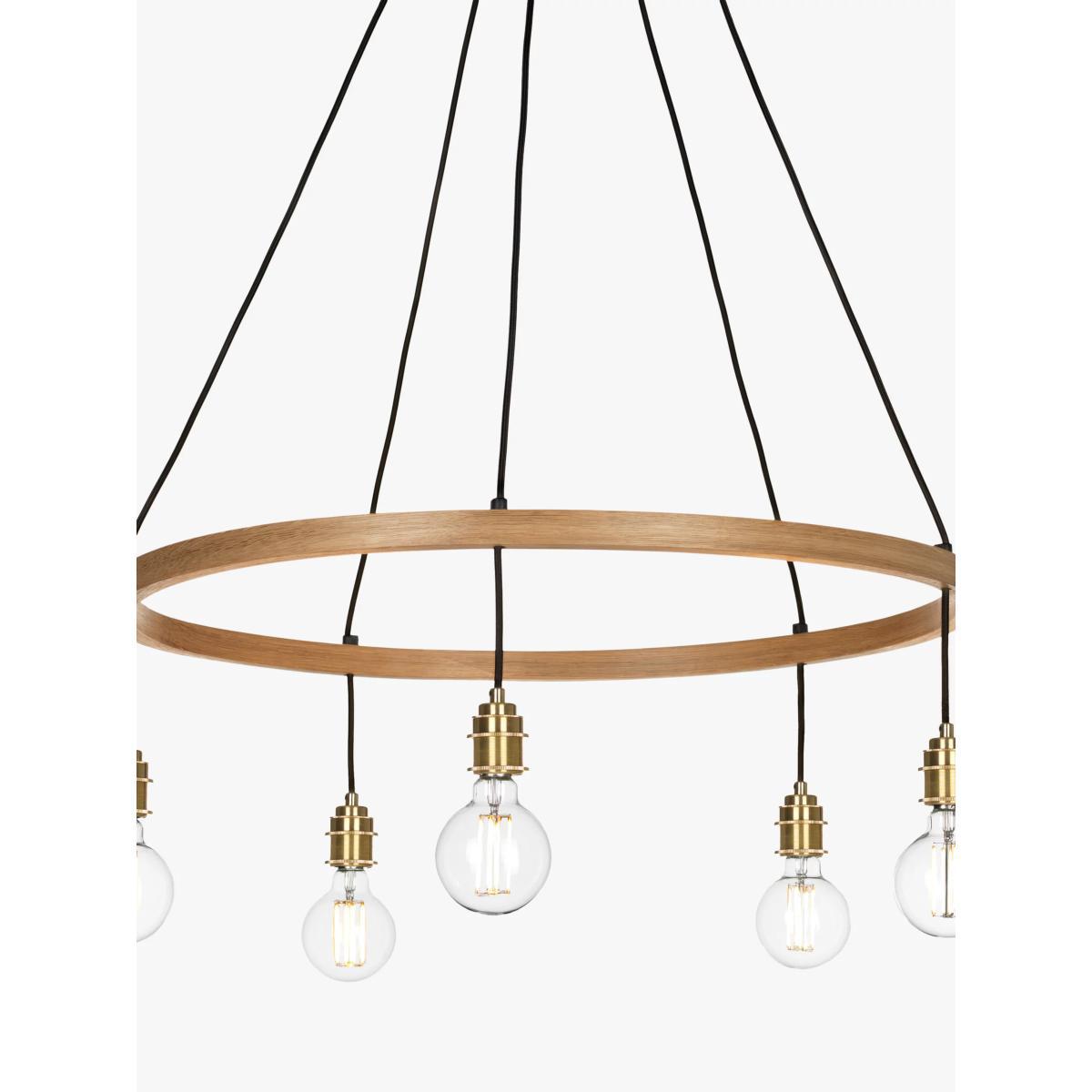 Tom Raffield Kern Large Pendant Ceiling Light, Solid Oak – image 2