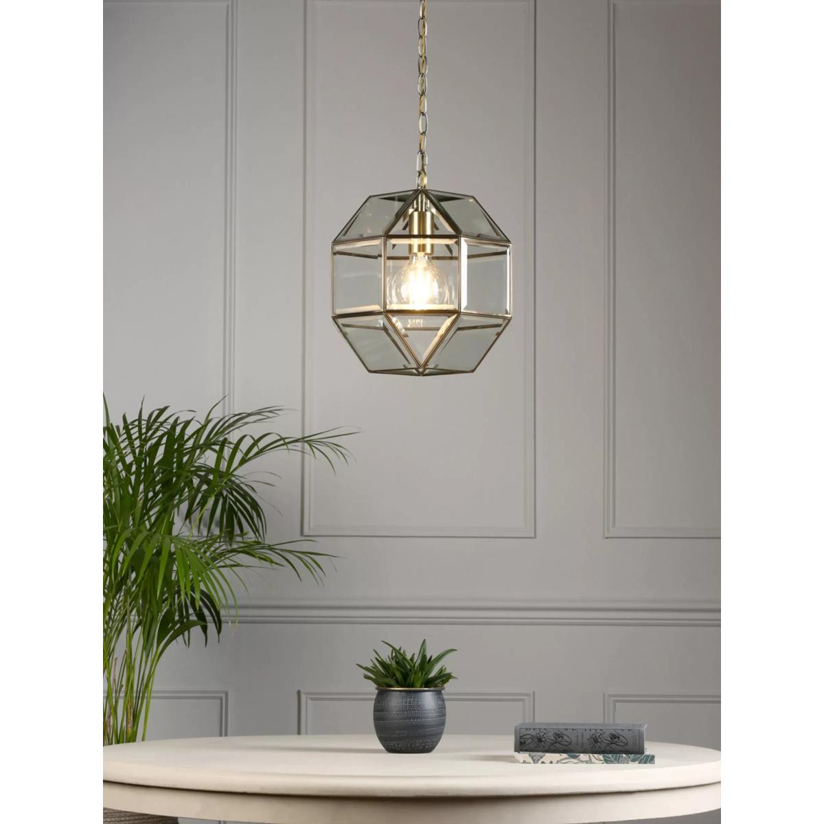Laura Ashley Blackwell Glass Ceiling Light, Brass – image 2