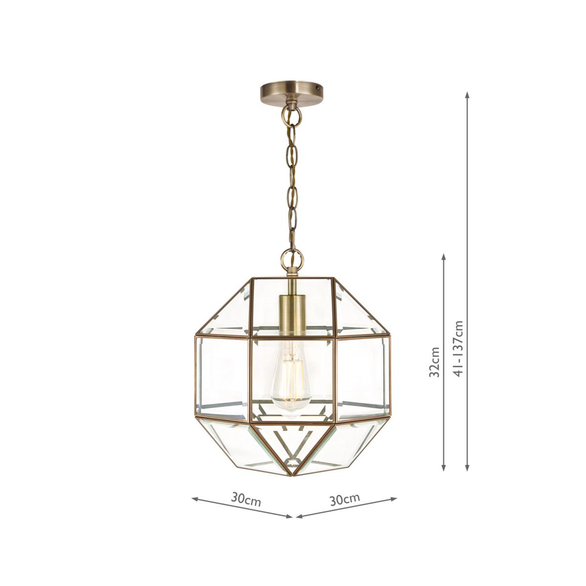 Laura Ashley Blackwell Glass Ceiling Light, Brass – image 5
