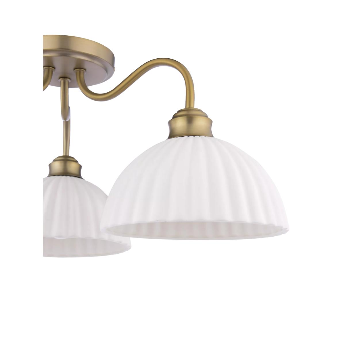 Laura Ashley Durford 3 Arm Semi-Flush Ceiling Light, Metallic Bronze – image 5