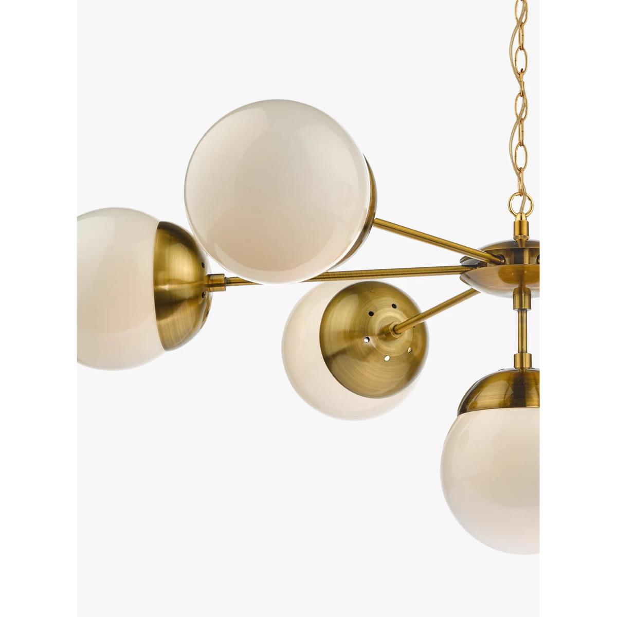 Där Bombazine Multi Armed Ceiling Light, Brass – image 2