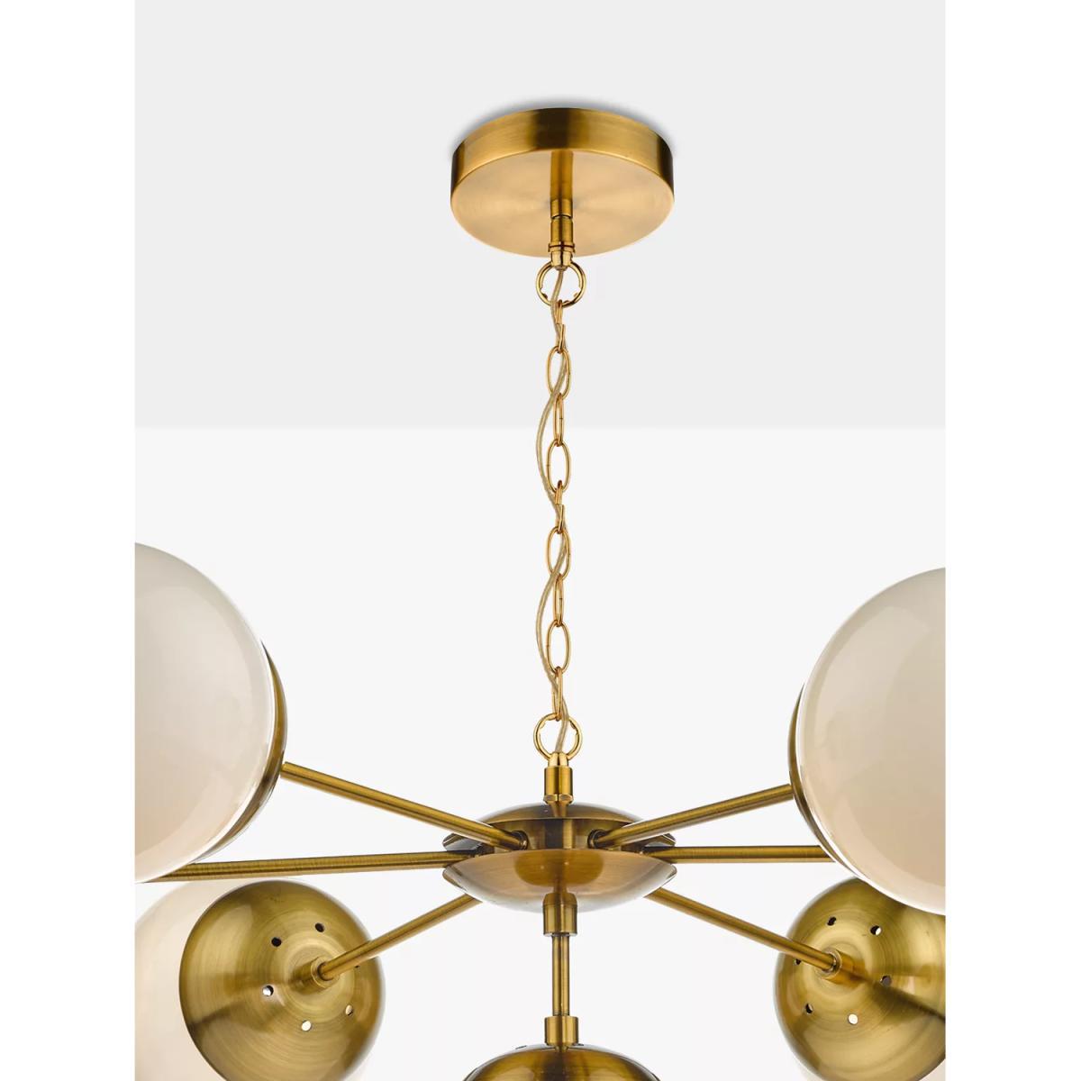 Där Bombazine Multi Armed Ceiling Light, Brass – image 3