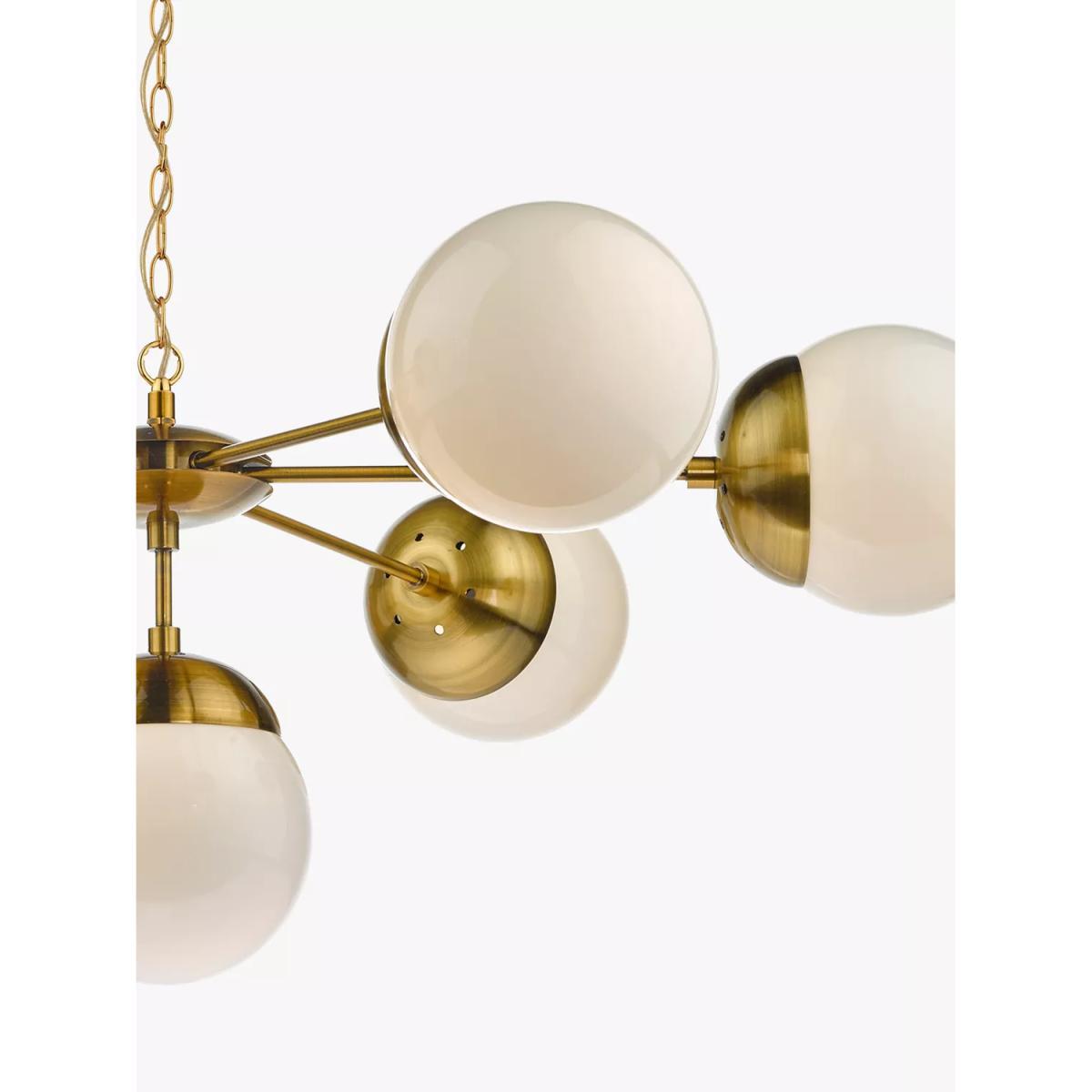 Där Bombazine Multi Armed Ceiling Light, Brass – image 4