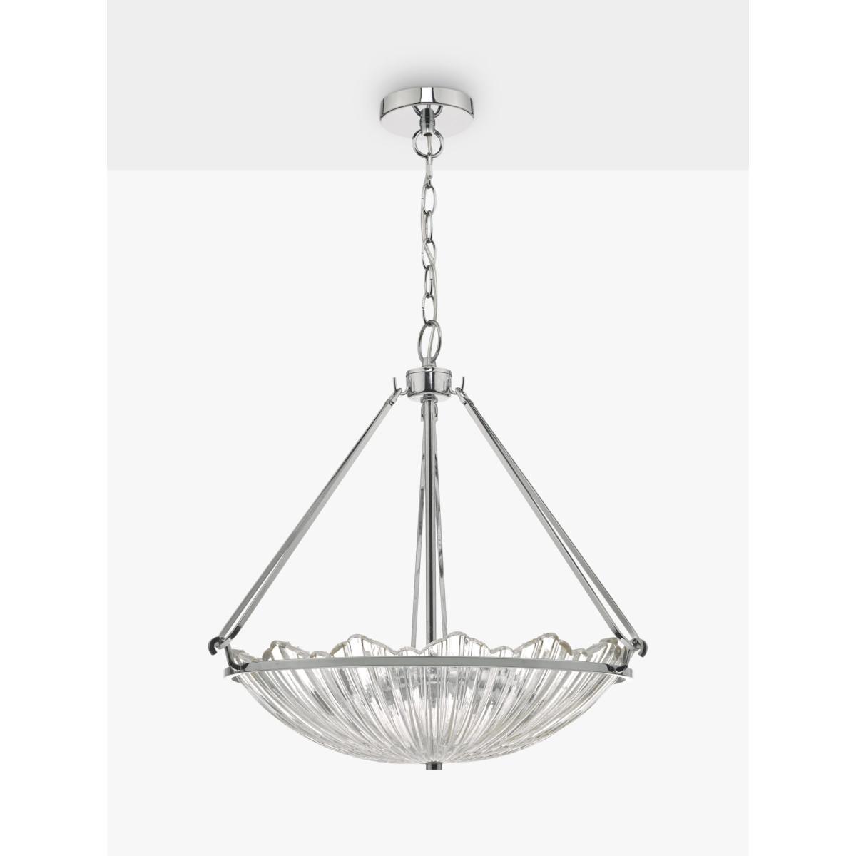 Där Avril Glass Pendant Ceiling Light, Clear/Polished Nickel – image 2