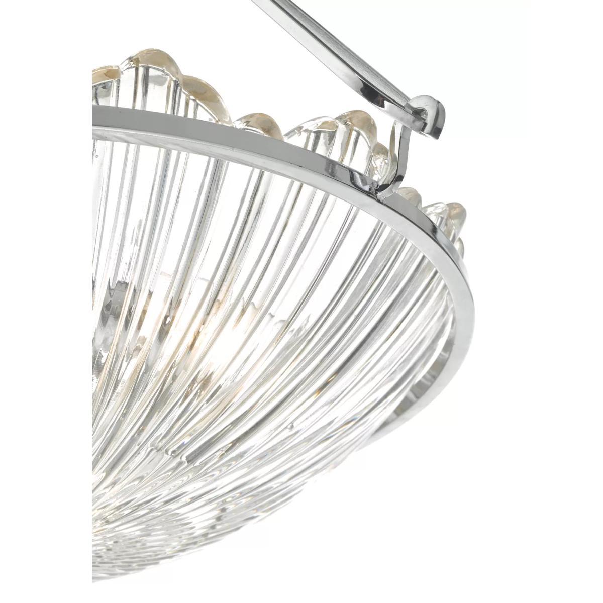 Där Avril Glass Pendant Ceiling Light, Clear/Polished Nickel – image 3