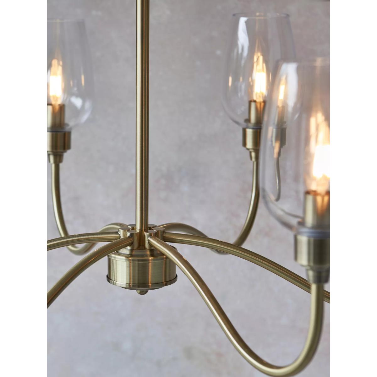 Bay Lighting Brighton 6 Arm Ceiling Light, Brass – image 5