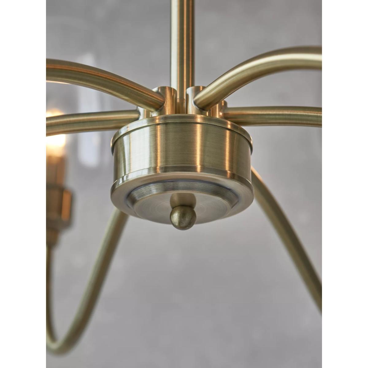 Bay Lighting Brighton 6 Arm Ceiling Light, Brass – image 6