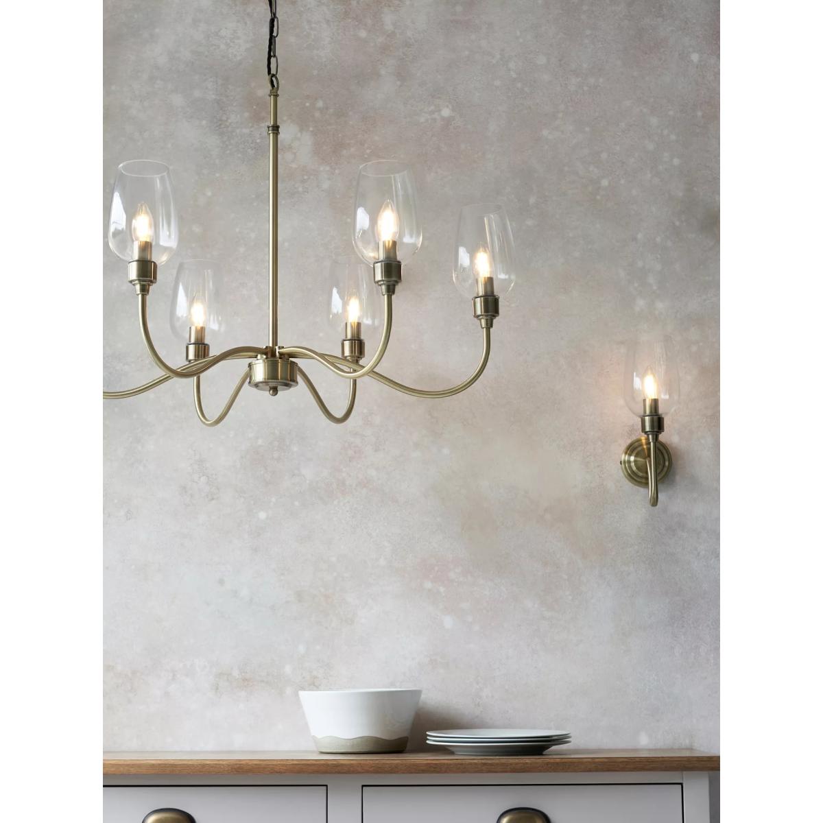Bay Lighting Brighton 6 Arm Ceiling Light, Brass – image 7
