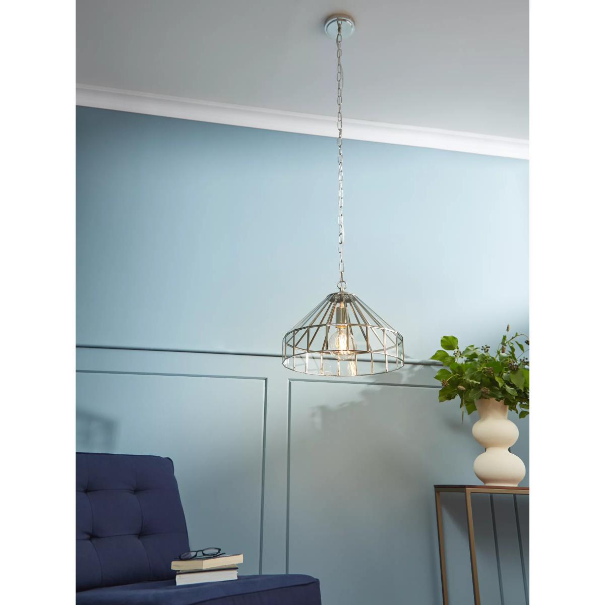 John Lewis & Partners Lexi Glass Ceiling Light, Clear/Chrome – image 2