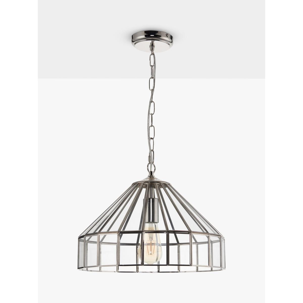 John Lewis & Partners Lexi Glass Ceiling Light, Clear/Chrome – image 3
