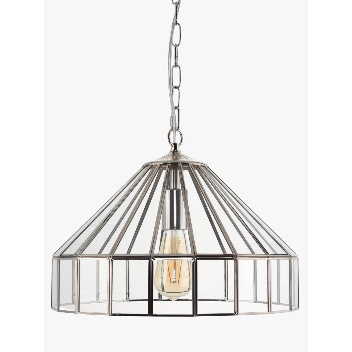 John Lewis & Partners Lexi Glass Ceiling Light, Clear/Chrome – image 4